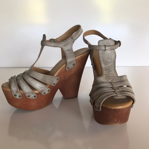 Mojo Moxy Shoes - Mojo Moxy Wooden Coachella Platform Sandal 7.5